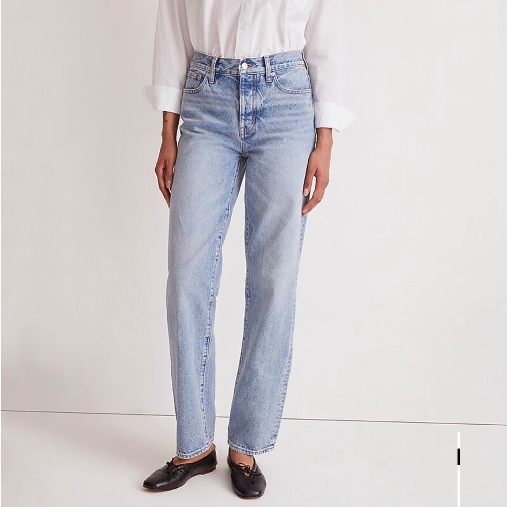 Madewell Low Strung Straight Jeans in Olvera Wash